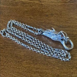 Sterling Silver dragon vintage necklace